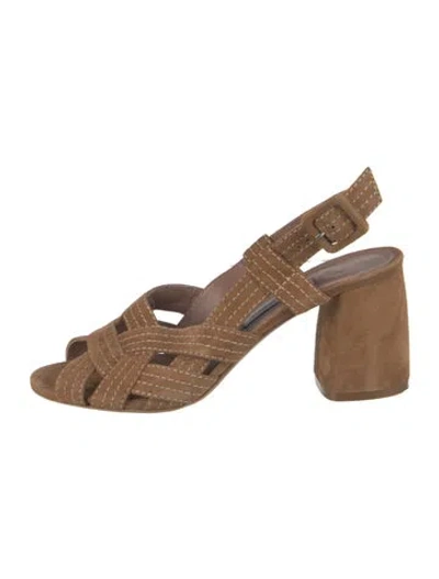 Pre-owned Tabitha Simmons Suede Sandals In Brown
