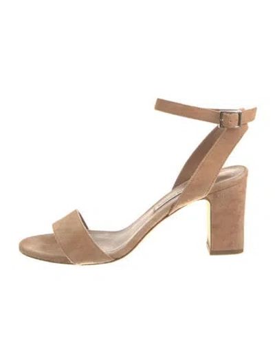 Pre-owned Tabitha Simmons Suede Sandals In Neutral