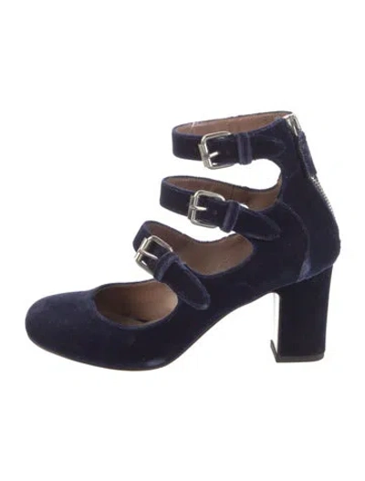 Pre-owned Tabitha Simmons Velvet Pumps In Blue