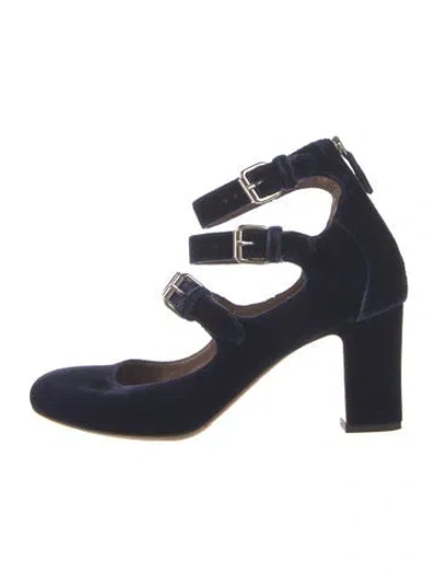 Pre-owned Tabitha Simmons Velvet Pumps In Blue