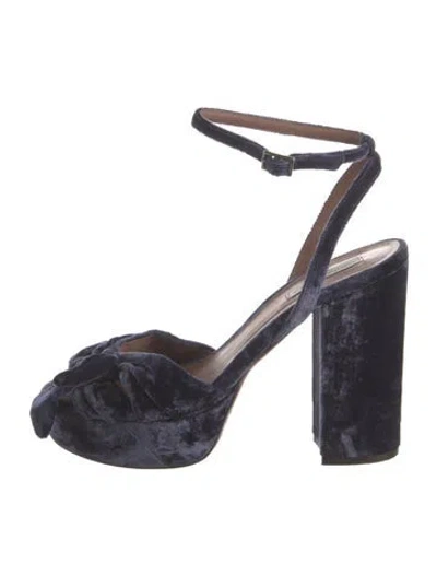 Pre-owned Tabitha Simmons Velvet Pumps In Blue
