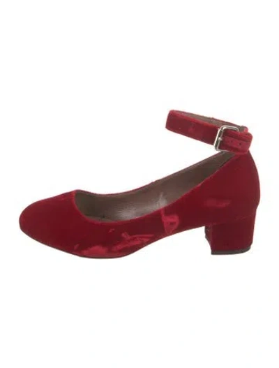 Pre-owned Tabitha Simmons Velvet Pumps In Red