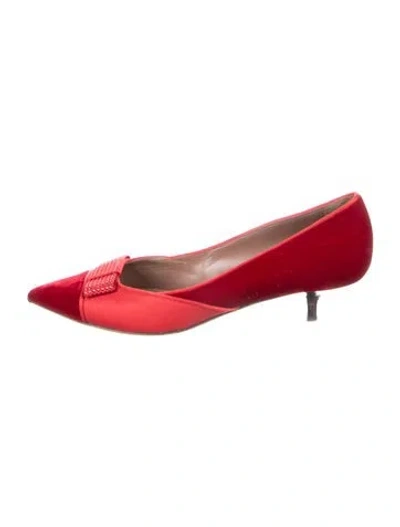 Pre-owned Tabitha Simmons Velvet Pumps In Red
