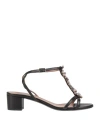 TABITHA SIMMONS TABITHA SIMMONS WOMAN SANDALS BLACK SIZE 8 SOFT LEATHER