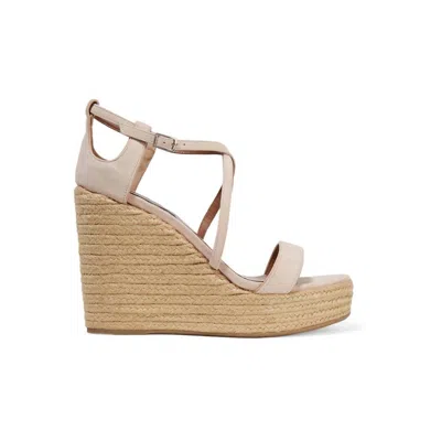 Tabitha Simmons Women's Jenny Flesh Kicksuede Wedge Sandals In Pink