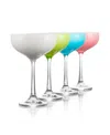 Table 12 5.8-ounce Mini Coupe Cocktail Glasses, Glass Cups Set Of 4 In Multi Color