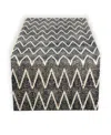 Tableau Black Zig Zag Runner, 72" X 14" In Black,white
