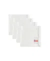 Tableau Cuties Set Of 4 Napkins, 8.25" X 8.25" In Red,white,blue
