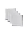 Tableau Embroidered Edge Napkins, Set Of 4 In Blue