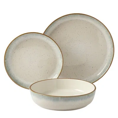 Tabletops Gallery Hanover  12 Piece Dinnerware Set In Sky Blue