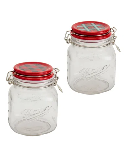 Tabletops Gallery Holiday Mason Jars, Set Of 2 In Multi