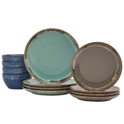 Tabletops Gallery Tuscan  12pc Dinnerware Set In Multi - Ombre