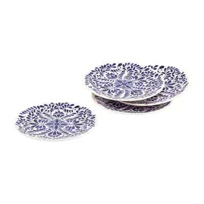Tabletops Unlimited Carmine 4-pc. Stoneware Salad Plate In Blue