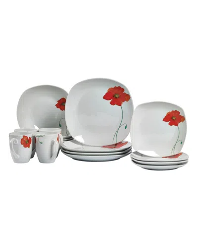 Tabletops Unlimited Poppy 16-pc. Set, Service For 4 In White