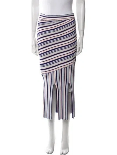 Pre-owned Tabula Rasa Striped Midi Length Skirt In Multi