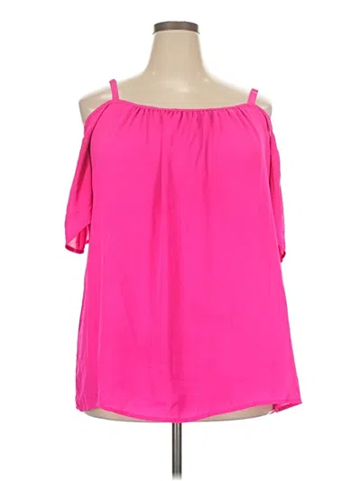 Pre-owned Tacera 3/4 Sleeve Blouse In Pink