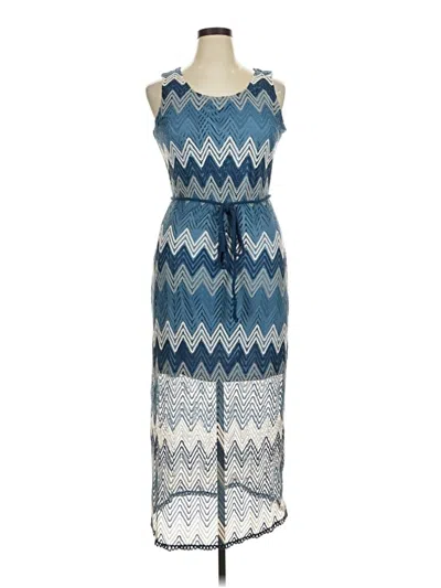 Pre-owned Tacera Casual Dress In Blue