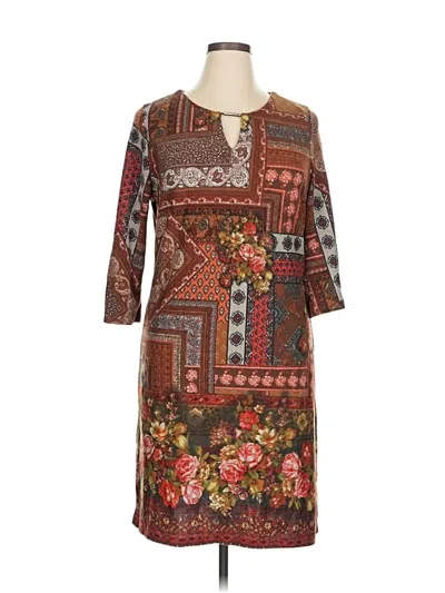 Pre-owned Tacera Casual Dress In Brown