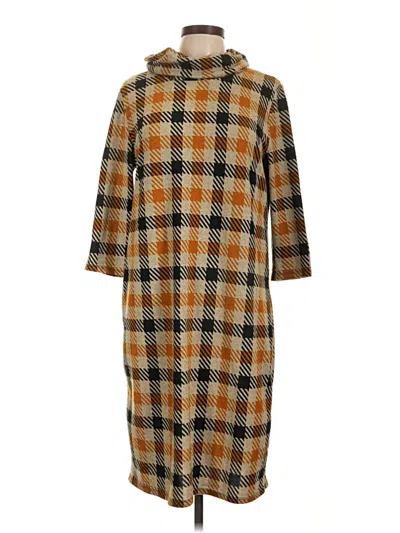 Pre-owned Tacera Casual Dress In Brown