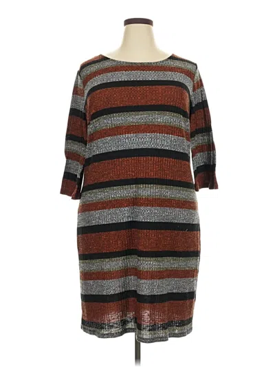 Pre-owned Tacera Casual Dress In Brown