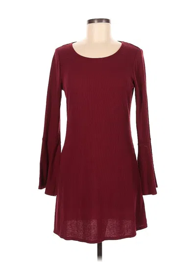 Pre-owned Tacera Casual Dress In Burgundy