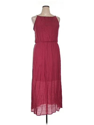 Pre-owned Tacera Casual Dress In Burgundy