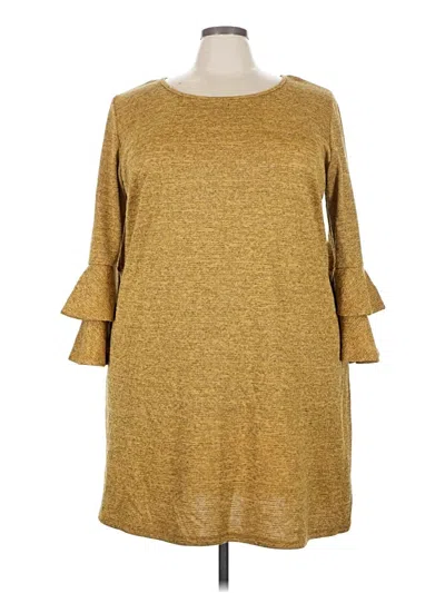 Pre-owned Tacera Casual Dress In Gold