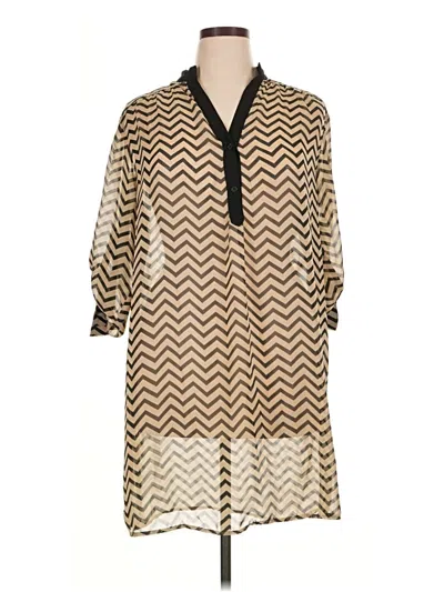 Pre-owned Tacera Casual Dress In Tan