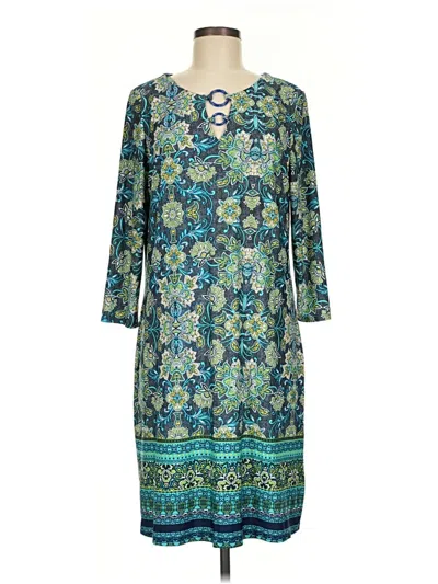 Pre-owned Tacera Casual Dress In Teal