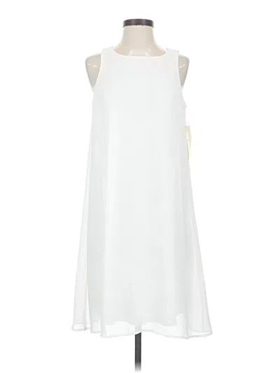 Pre-owned Tacera Casual Dress In White