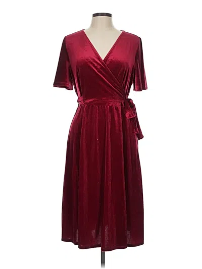 Pre-owned Tacera Cocktail Dress In Burgundy