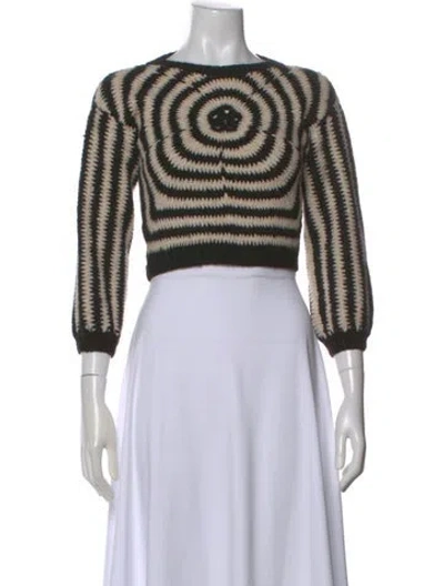 Pre-owned Tach Clothing Alpaca Striped Sweater In Neutral