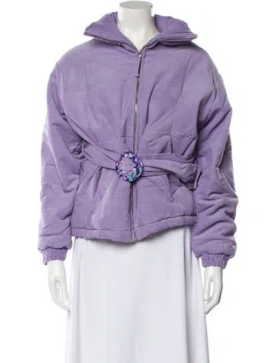 Pre-owned Tach Clothing Bomber Jacket In Purple