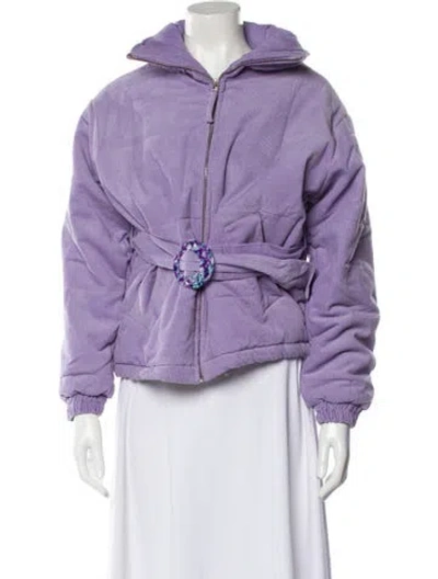 Pre-owned Tach Clothing Bomber Jacket In Purple