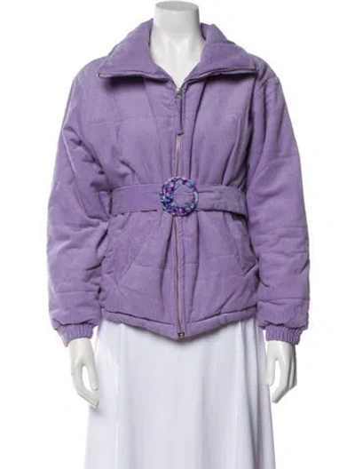 Pre-owned Tach Clothing Bomber Jacket In Purple