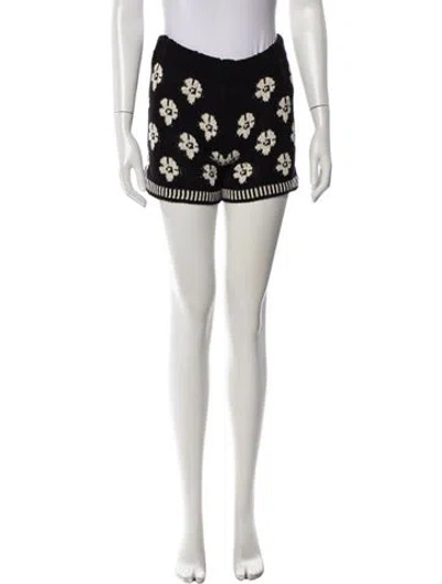 Pre-owned Tach Clothing Floral Print Mini Shorts In Multicolor