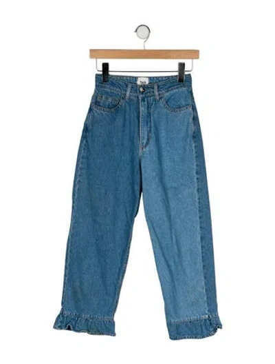 Pre-owned Tach Clothing High-rise Wide Leg Jeans In Blue