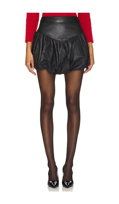 Tach Clothing Jailyn Leather Mini Skirt In Black