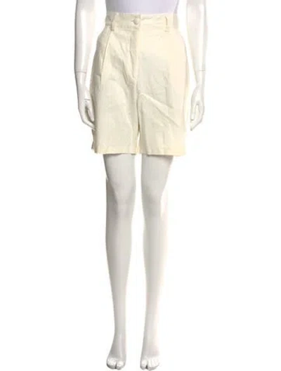 Pre-owned Tach Clothing Linen Mini Shorts In Neutral