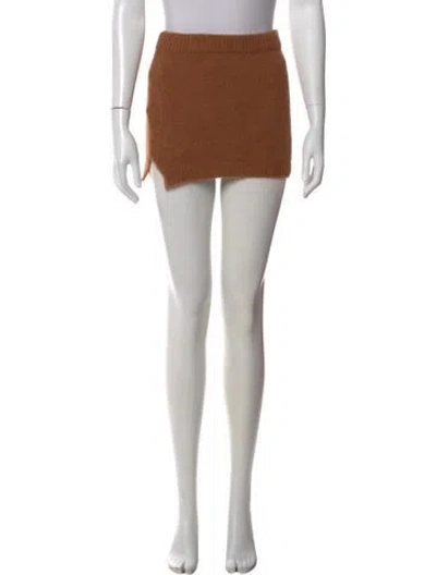 Pre-owned Tach Clothing Mini Skirt In Brown