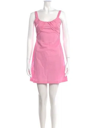 Pre-owned Tach Clothing Square Neckline Mini Dress In Pink