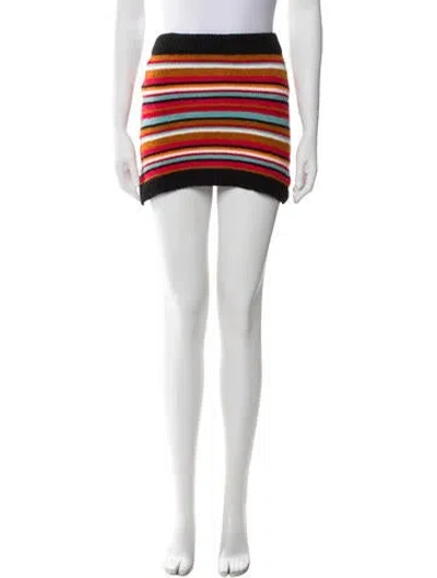 Pre-owned Tach Clothing Striped Mini Skirt In Multi