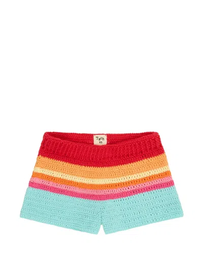 Tach Clothing Ursula Crochet-knit Shorts In Multi