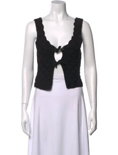 Pre-owned Tach Clothing V-neck Sweater In Black