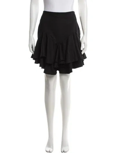 Pre-owned Tach Clothing Wool Mini Skirt W/ Tags In Black