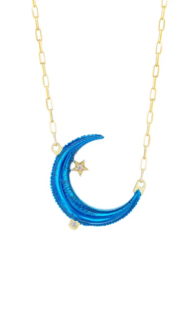 Tacit 14k Yellow Gold Blue Moon Necklace