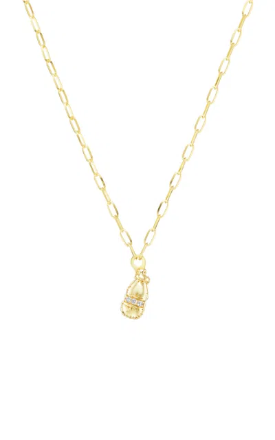 Tacit 14k Yellow Gold Diamond Baby Bottle Necklace