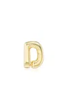 Tacit 14k Yellow Gold Diamond Mini Gold Balloon Letter Single Stud