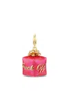 Tacit 14k Yellow Gold Gift Box Pendant In Pink