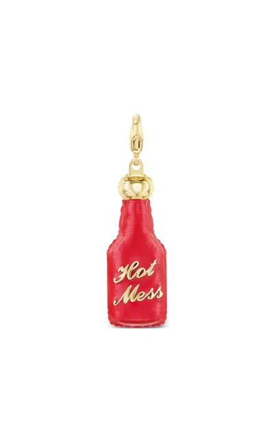 Tacit 14k Yellow Gold Hot Sauce Pendant In Pink